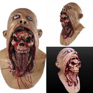 Halloween Bloody Zombie Mask Horrible Latex Scary Full Head Costume Cosplay Mask