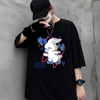 ขายร้อน เสื้อยืดคุณภาพดี    2023 Retro พร้อมส่ง] Kaos NewJeans - Bunny Ttoki Bunnies  เสื้อยืดลำลอง