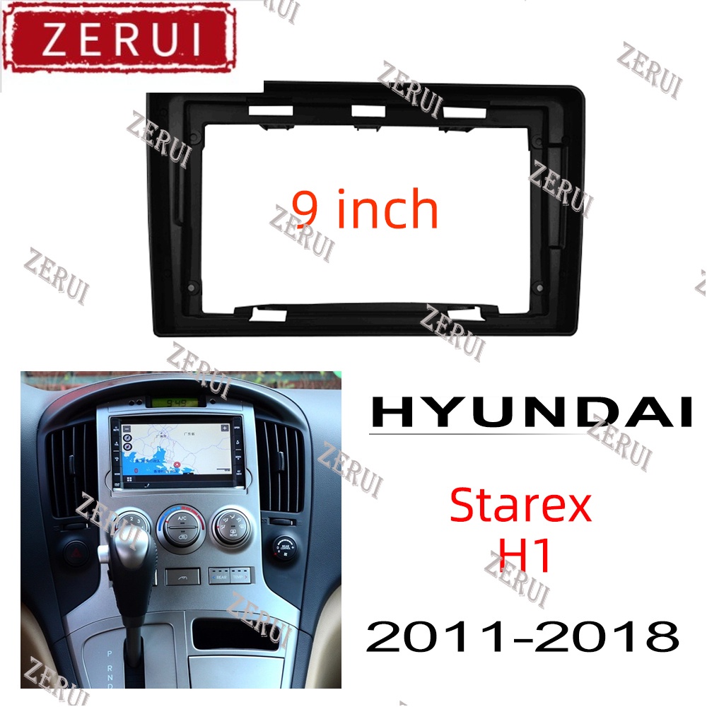 Zr ชุดกรอบวิทยุสเตอริโอ 9 นิ้ว อุปกรณ์เสริม สําหรับ player fascia 2din HYUNDAI Grand Starex H1 2011-2018