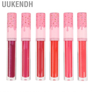 Uukendh 6pcs/Set Glitter  Lipstick Metallic Long Lasting Highly Pigmented Moisturizing Lip Stain Gloss Set  Glaze