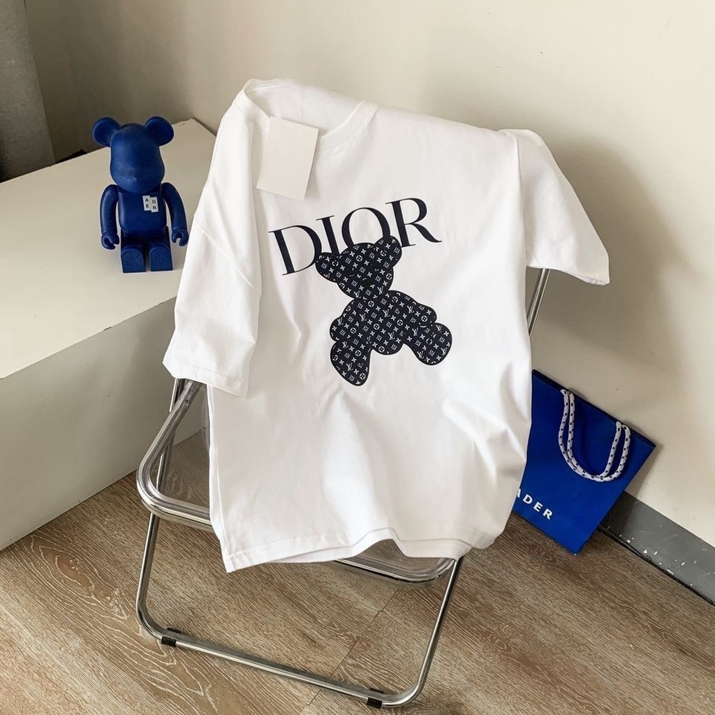 เสื้อยืดลําลอง ผ้าฝ้ายแท้ 100% แขนสั้น พิมพ์ลาย แฟชั่นสตรีท เข้ากับทุกการแต่งกาย