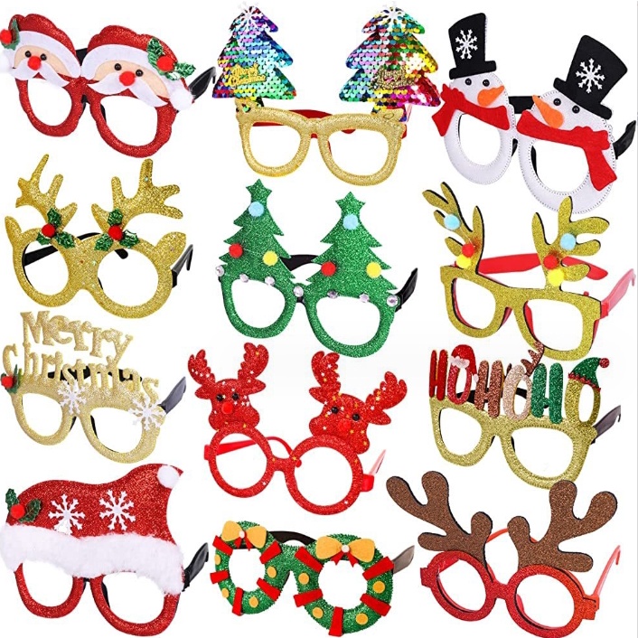 1 ชิ้น คริสต์มาส กรอบแว่นตา ผู้ใหญ่ เด็ก ของขวัญ ซานต้า สโนว์แมน แว่นตา Merry Christmas ตกแต่งปาร์ตี้คริสต์มาส