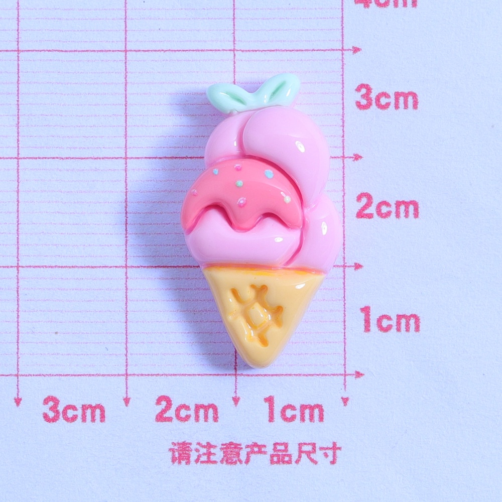 [4 @] For Jibbitz Crocs สติกเกอร์เรซิ่น รูปไอศกรีม โฮมเมด แวววาว diy อุปกรณ์เสริม สําหรับติดตกแต่งตู้เย็น กิ๊บติดผม รองเท้า XDD
