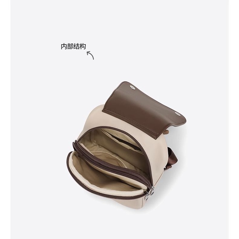 ผู้ใหญ่ สไตล์เกาหลี างเท่ๆ วินเทจ กระเป๋าหลายช่อง แฟชั่น น่ารัก กันน้ํา หนัง เป้ใบเล็ก bag ซิป มินิมอล กระเป๋าสะพายหลังผู้หญิง เล็ก มินิ - รูปที่ 3