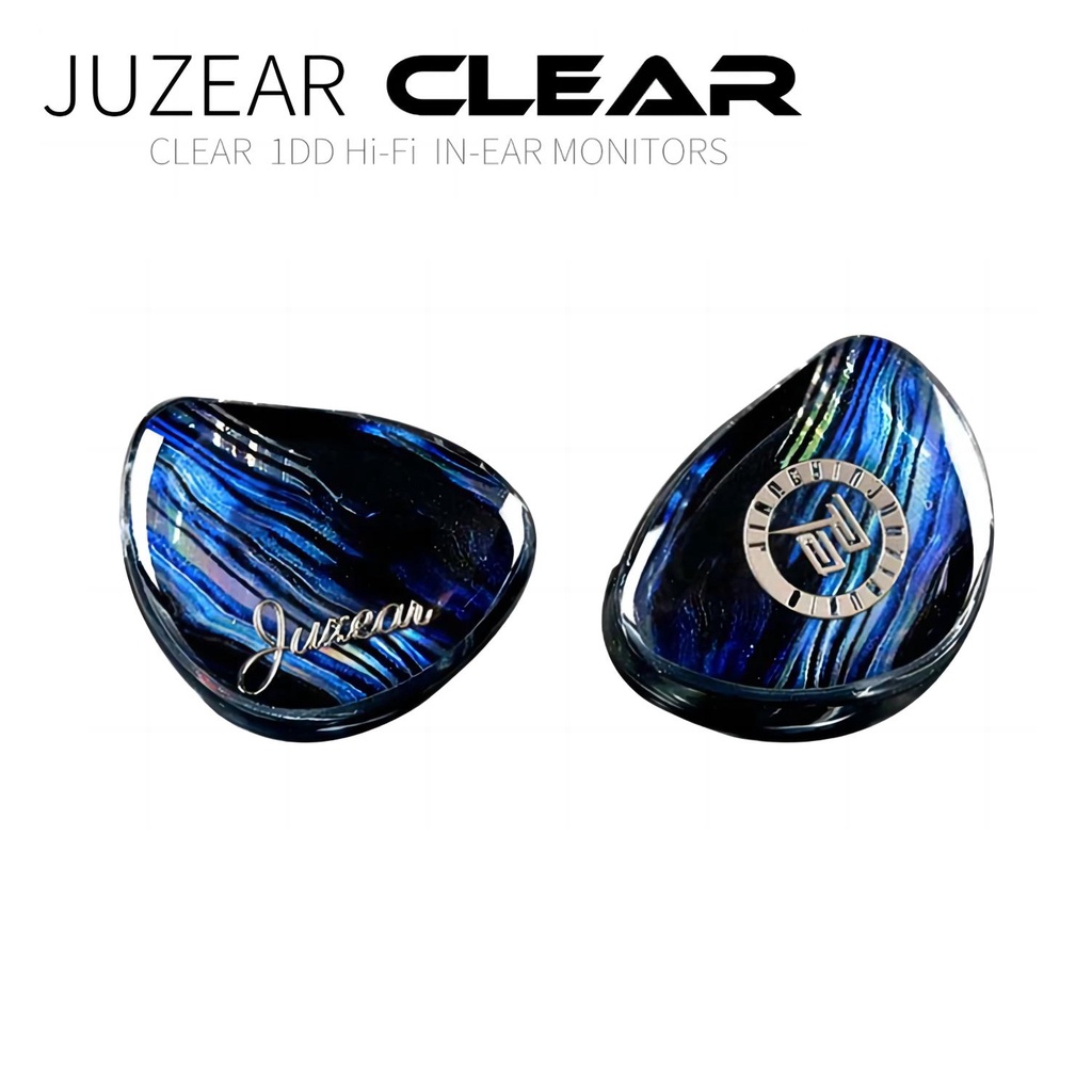Juzear Clear หูฟังอินเอียร์ 10 มม. LCP 1DD HiFi IEMs DJ Monitor Earbuds 2 Pin 0.78 มม. 18AWG 6N สายท