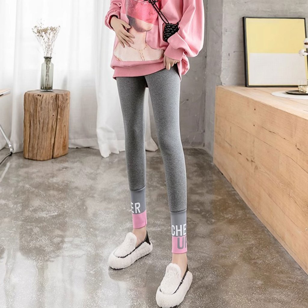 กางเกงขายาวเลกกิ้ง กางเกงคุณแม่ตั้งครรภ์ มีสายปรับระดับที่เอว - รูปที่ 6