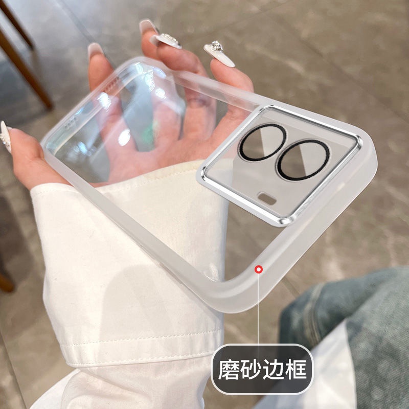 เคส Vivo iqoo z7x Z7 5G iqoo 11 นิ่ม ใส เคสป้องกันกล้อง เคสโทรศัพท์ กันกระแทก พร้อมฟิล์มเลนส์