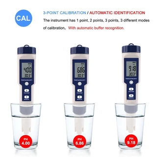 ครื่องวัดคุณภาพน้ำ 5 in 1 EC TDS PH SALT TEMP meter เครื่องวัด ph ในน้ํา วัดความเค็ม วัดเกลือเจือจาง วัดความเค็มน้ำประปา