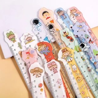 S89 ไม้บรรทัด มีลวดลาย อุปกรณ์สำนักงาน พร้อมส่ง