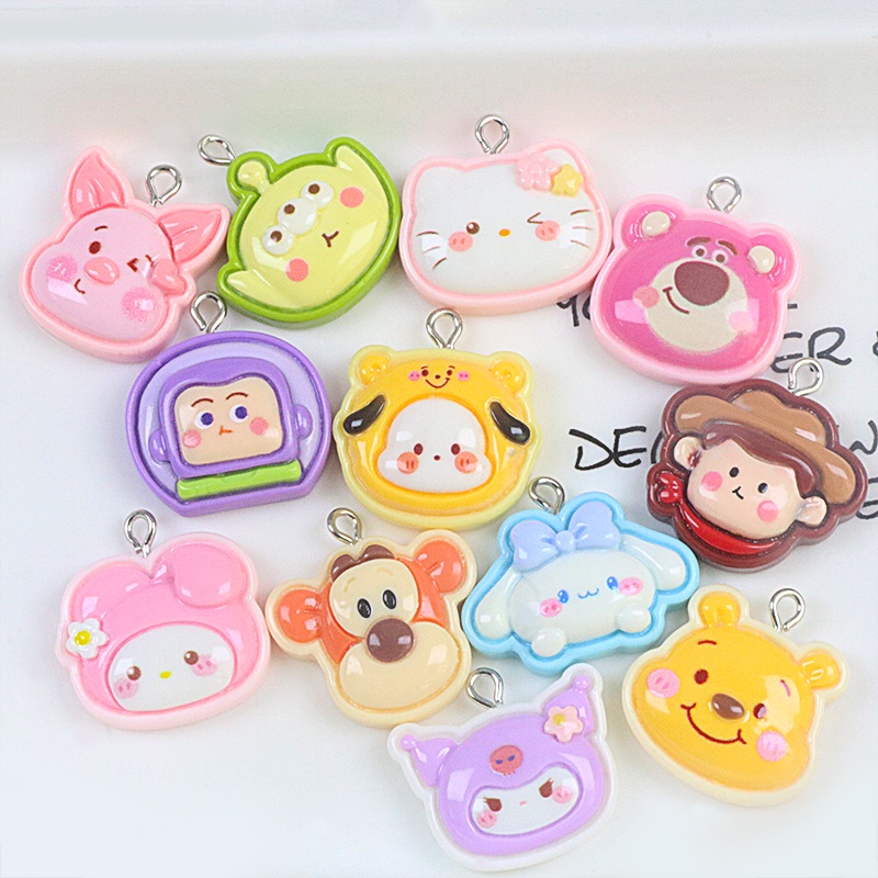 พวงกุญแจ จี้เรซิ่น รูปการ์ตูนอนิเมะ ขนาดเล็ก แฮนด์เมด diy