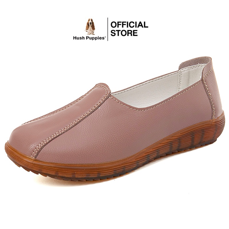 Hush Puppies รองเท้าหนังลําลอง ส้นแบน สําหรับผู้หญิง