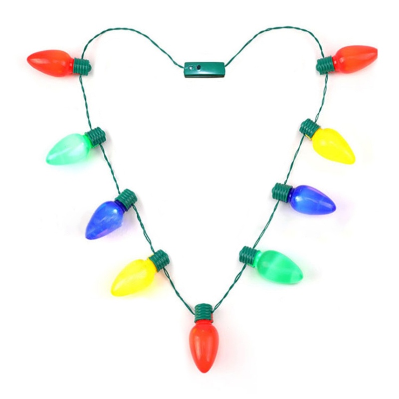 Zzz LED สร้อยคอคริสต์มาสเรืองแสงหลอดไฟ LED สร้อยคอสําหรับฉลองคริสต์มาส