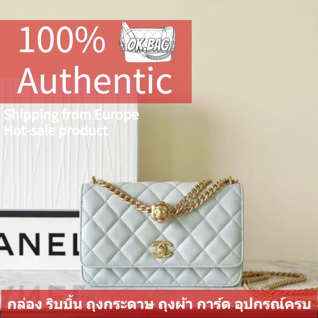 แบรนด์ใหม่และเป็นของแท้/ชาแนล CHANEL 23S WOC Lambskin Chain Bag สุภาพสตรี กระเป๋าสะพายไหล่