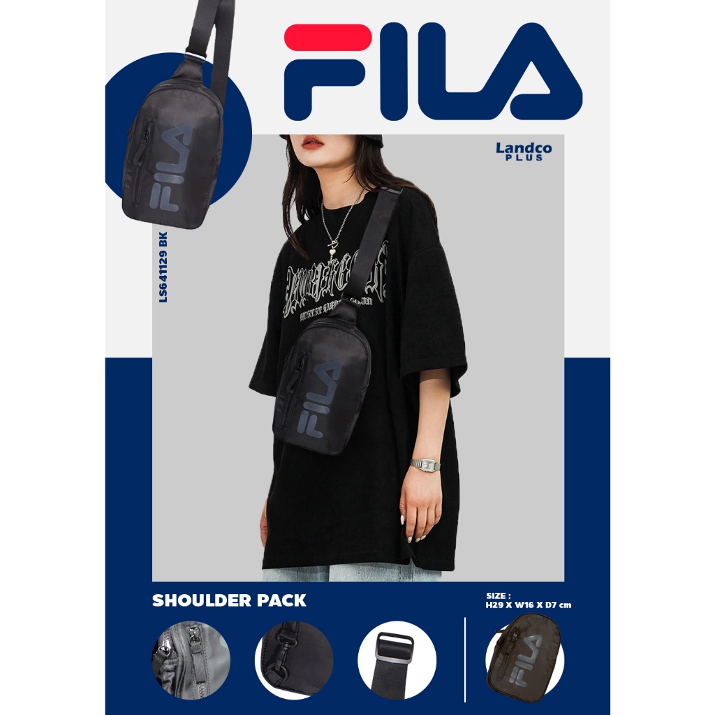 กระเป๋าพก Fila  Collection กระเป๋าคาดอก กระเป๋าแฟชั่น Shoulder Pack รุ่น LS641129 (790)