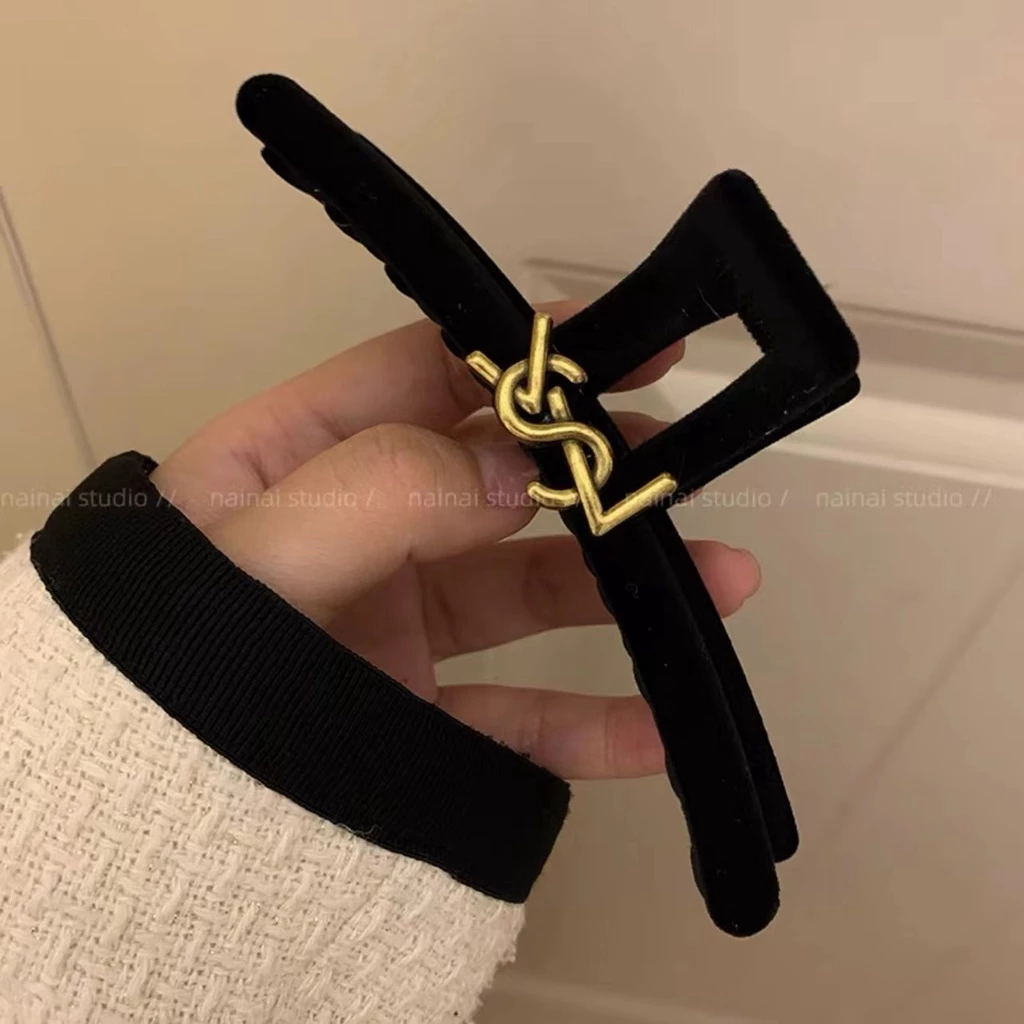 ที่คาดผม ผ้ากำมะหยี่ ลาย YSL แฟชั่นผู้หญิง สีดำ thumbnail 6