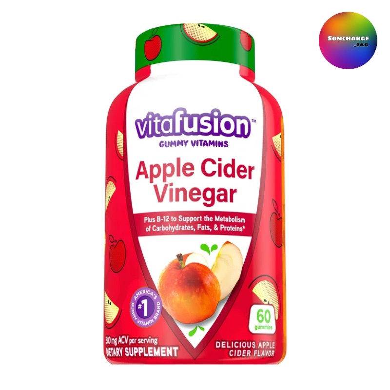 Vitafusion Apple Cider Vinegar Gummies 500 mg. (60กัมมี่) กัมมี่แอปเปิ้ลไซเดอร์ 🍎