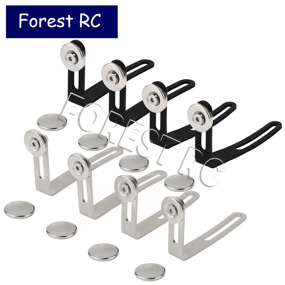 ชุดเมาท์ขาตั้งแม่เหล็ก โลหะ สําหรับรถไต่หินบังคับ 1/10 Axial SCX10 90046 4 ชิ้น