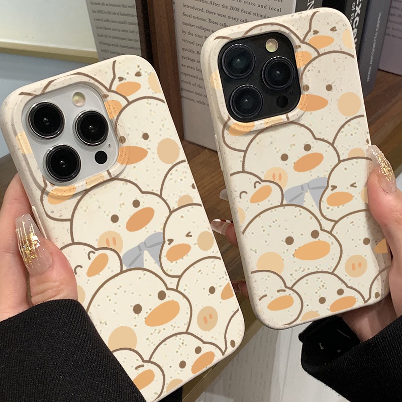 COD เป็ดน่ารัก เคสโทรศัพท์มือถือป้องกันการล่มสลาย For iPhone 11 14 15 12 13 Pro Max 6 7 8 Plus XS Max XR Silicone Case