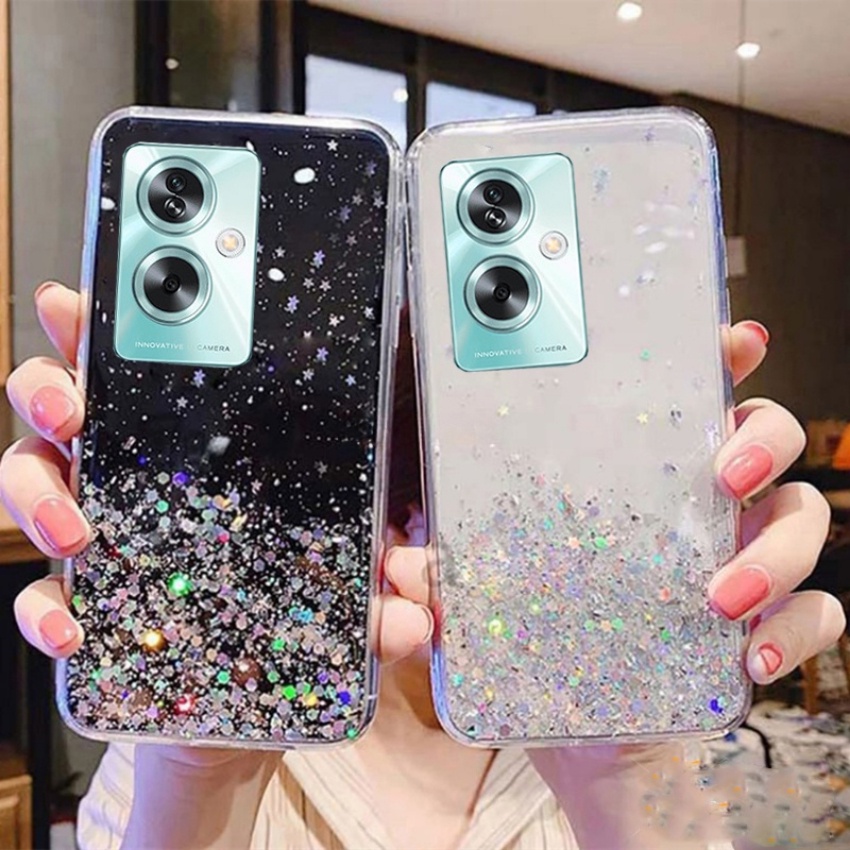 เคสโทรศัพท์มือถือ ซิลิโคนนิ่ม TPU ใส กันกระแทก ประดับเลื่อม กลิตเตอร์ ระยิบระยับ สําหรับ OPPO A79 A 79 CPH2553 5G 2023 A79 OppoA2