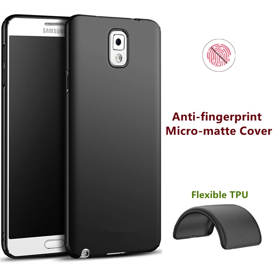 เคสซิลิโคน TPU เนื้อแมตต์ กันรอยนิ้วมือ สําหรับ Samsung Galaxy Note 3 5.7 นิ้ว SM-N9005 N9002 N9000 N900