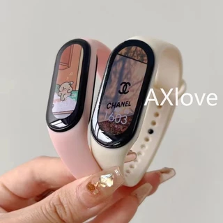 สายนาฬิกาข้อมือ ซิลิโคน โพลีโครเมี่ยม อุปกรณ์เสริม สําหรับ Xiaomi Mi Band 7 6 5 4 3 MiBand 3/4 Band5 Band6