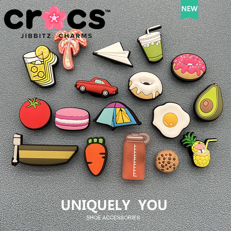 Jibbitz Crocs หัวเข็มขัด ลายการ์ตูนโดนัทน่ารัก สําหรับตกแต่งรองเท้า Crocs