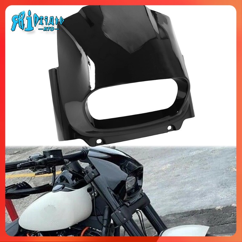 Rto รถจักรยานยนต์ Vivid สีดําด้านหน้าไฟหน้า Fairing สําหรับ Harley M8 Softail Fat Bob FXFB FXFBS 201