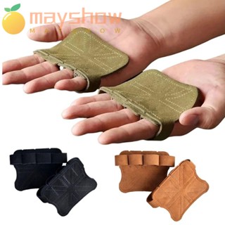 Mayshow ถุงมือหนังวัว ครึ่งนิ้ว กันลื่น 9 สี อุปกรณ์เสริม สํ…