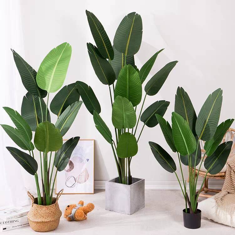 ต้นไม้ป่าใบใหญ่ กล้วยพัดปลอม ไม้มงคล สินค้าพร้อมส่ง ตกแต่งบ้านและสวน คาเฟ่ Plant-L(LRJ)