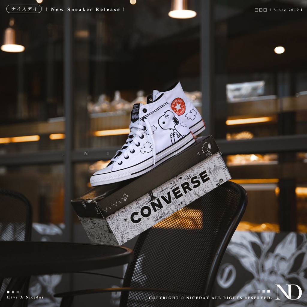 Nice Daigou Peanuts x Converse Chuck Taylor รองเท้าผ้าใบ Snoopy A01872C