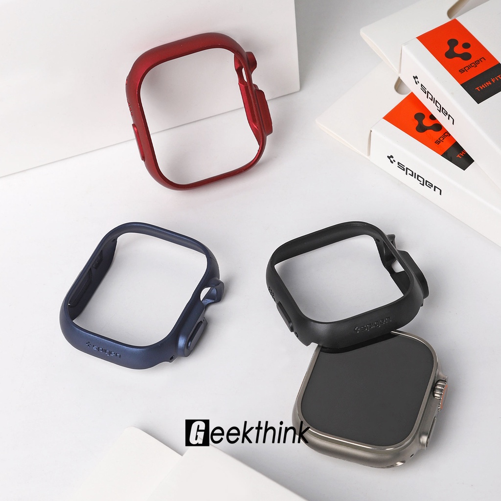 Spigen เคส PC น้ําหนักเบา ป้องกันกรอบกันชน สําหรับ Apple Watch 49 45 44 41 40 มม. iWatch series 9 8 7 6 5 4 SE Ultra1 2