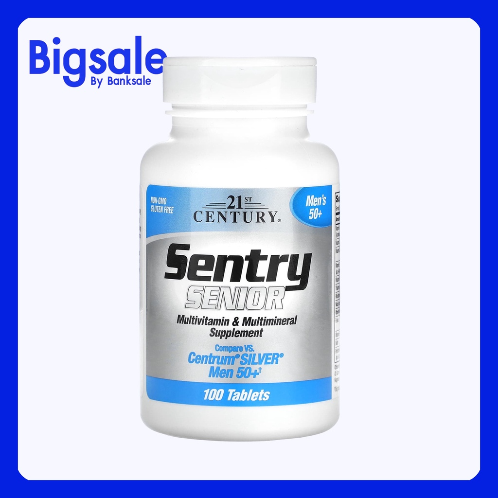 21st Century Sentry Senior, Multivitamin & Multimineral Supplement, Men's 50+ 100 Tablets