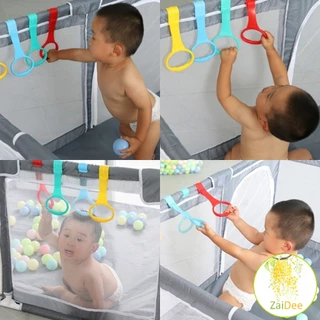 แหวนดึงเปลเด็ก พลาสติก ฝึกลูกตั้งไข่ สําหรับเด็กหัดยืน Baby Crib Pulling ring