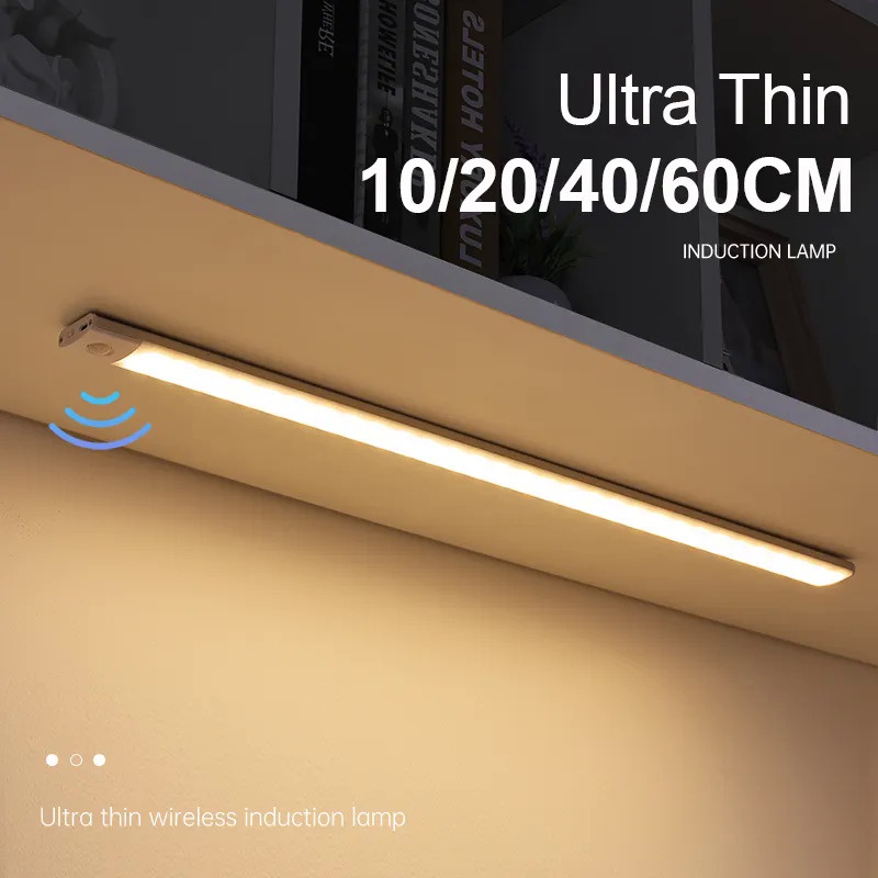 Bedroom Night Light Motion Sensor Lights Wireless USB Under Cabinet Light For Kitchen Cabinet Bedroom Wardrobe Indoor Li