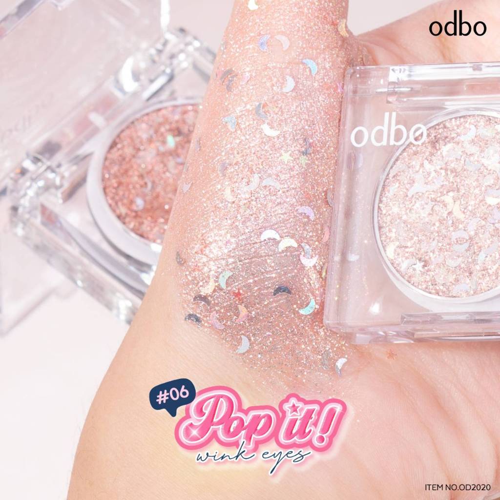 [📦 ส่งด่วน - ราคาถูก] อายแชโดว์กลิตเตอร์ เนื้อกลิตเตอร์ชัดเจน ช่วยเพิ่มมิติให้ดวงตา ODBO POP IT WINK EYES (OD2020) - รูปที่ 7