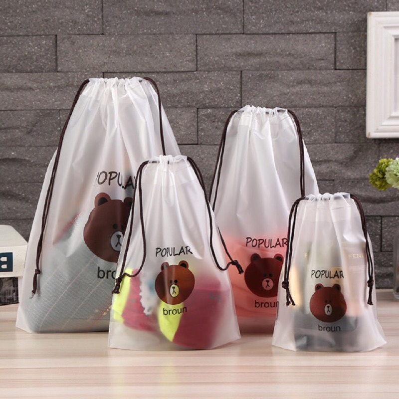 ถุงหมี ถุงพลาสติกหูรูด ถุงใส่ของ (มีไซส์S/ M/L/XL)