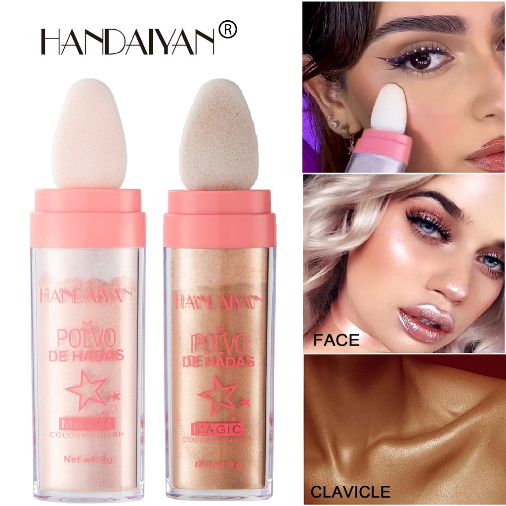 Handaiyan เครื่องสําอาง ไฮไลท์ชิมเมอร์ เนื้อฝุ่น กลิตเตอร์ สีขาว