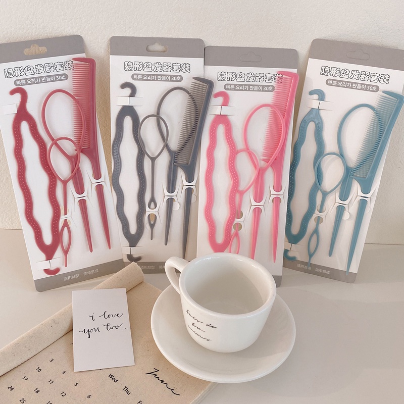 นำเข้า -สี่ชิ้นชุดดัดผมบอลจมูกดัดผม Lazy ดัดผมเครื่องมือcod