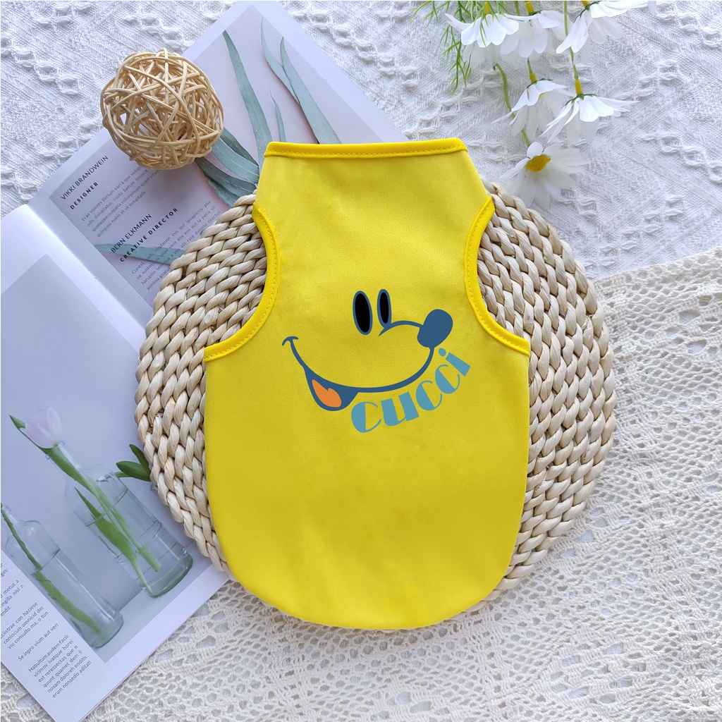 เสื้อกั๊ก พิมพ์ลาย ระบายอากาศ สีสันสดใส แฟชั่นฤดูร้อน สําหรับสัตว์เลี้ยง สุนัข แมว