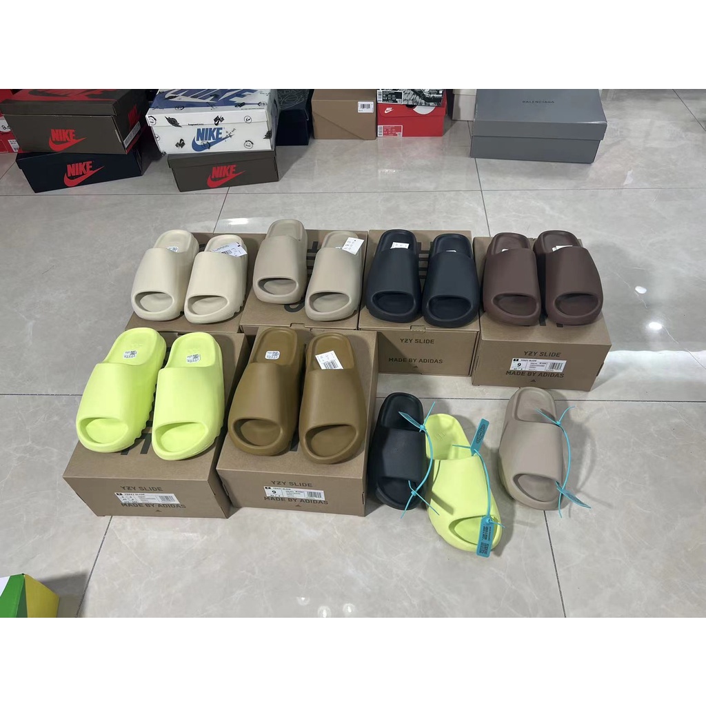 LW BATCH YEEZY SLIDE แตะเกรดของแท้ 4US-14US fz5896 รองเท้า train