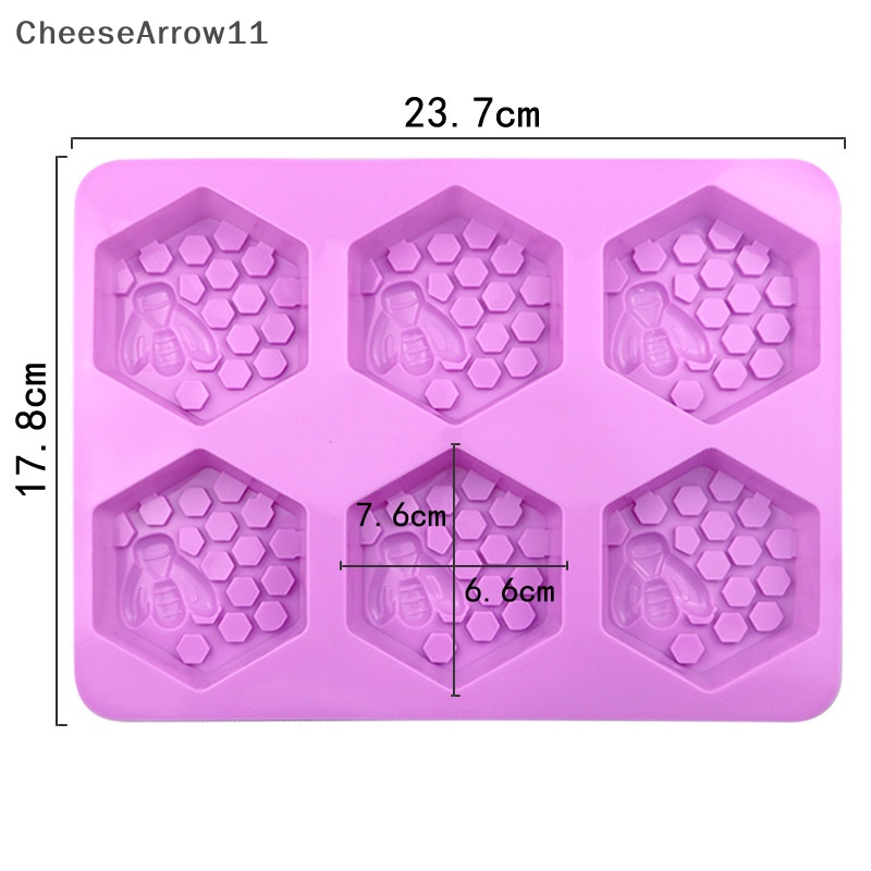 Che แม่พิมพ์ซิลิโคน รูปผึ้ง 3D สําหรับทําสบู่ เค้ก แฮนด์เมด DIY 6 ชิ้น - รูปที่ 4