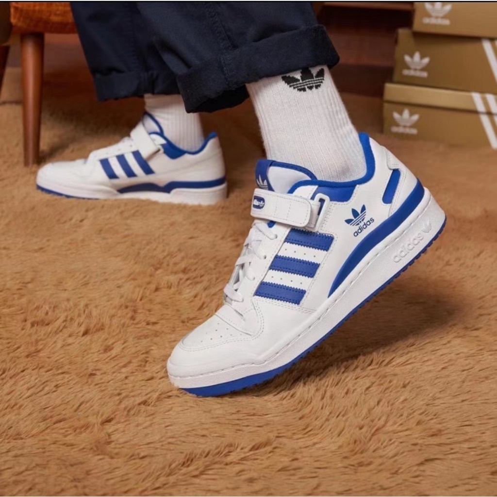 adidas บาสเกตบอล รองเท้า Forum Low ผู้ชาย สีขาว FY7756 แฟชั่น