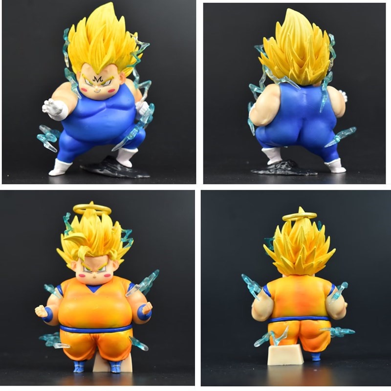 โมเดลฟิกเกอร์ Dragon Ball Son Goku Fat Series GK Super Er Goku Fat Man Goku 7 ชิ้น