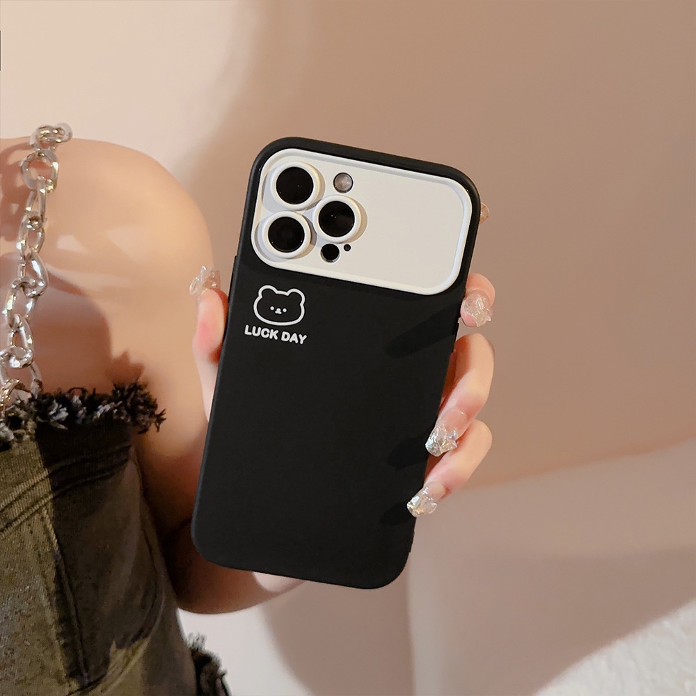 เคสโทรศัพท์มือถือ ซิลิโคน tpu กันกระแทก ลายการ์ตูนหมี สําหรับ iphone 11 12 13 14 15 pro max plus x xr xs max 7 8 plus se2020 ราคา ถูกที่สุด ดีลบีเคเค แกลเลอรีภาพที่ 4