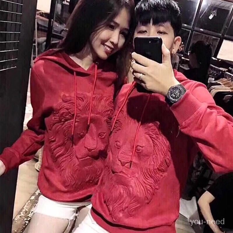 พร้อมส่ง เสื้อกันหนาวแขนยาว มีฮู้ด ลายสิงโต 3D แฟชั่นฤดูใบไม้ผลิ และฤดูใบไม้ร่วง สําหรับผู้ชาย และผู้หญิง