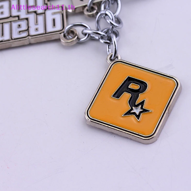 Alittlesearch11 พวงกุญแจ จี้รูปดาว GTA5 GTA V Grand Theft Auto R อัลลอย แฟชั่น สําหรับผู้ชาย TH