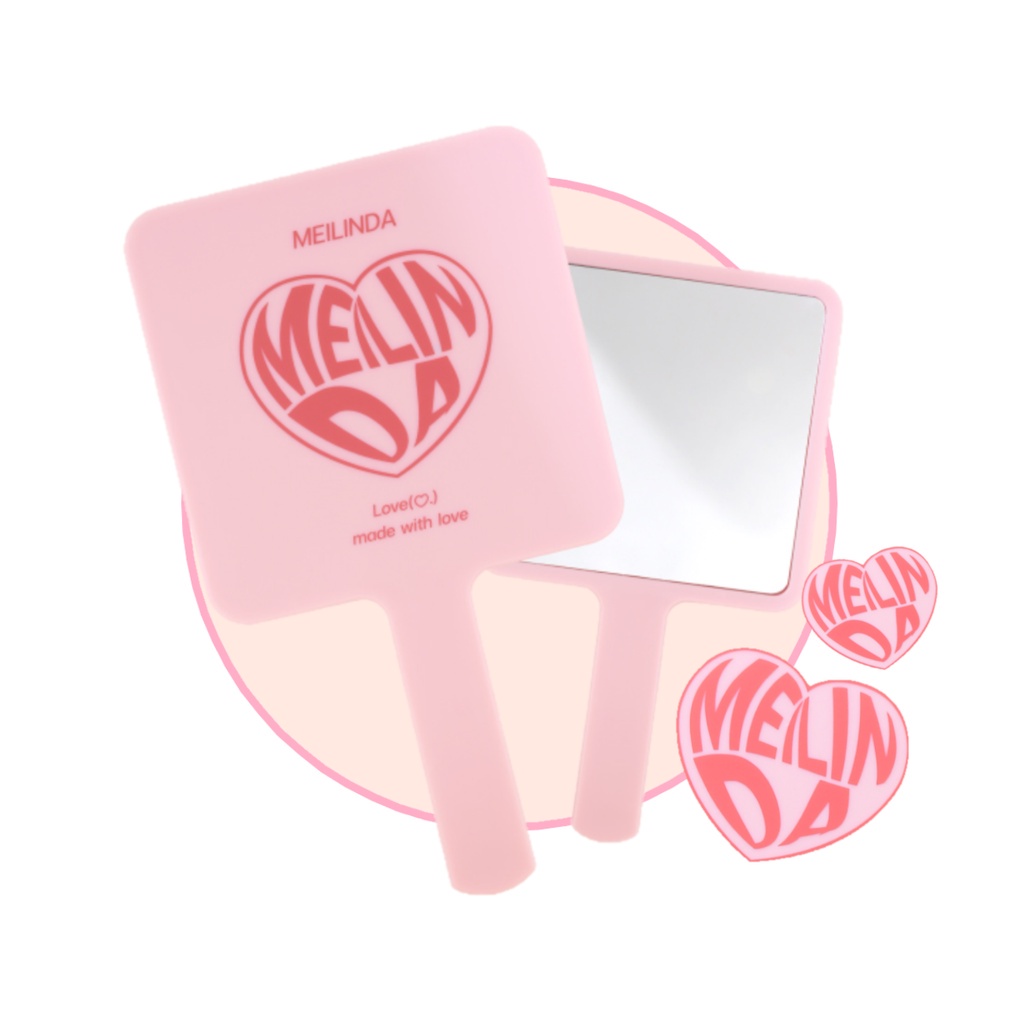 ของแท้·ส่งด่วน·ถูก Mei Linda Mirror #MC0524 : meilinda เมลินดา กระจกแต่งหน้า ทรงเหลี่ยม มีด้ามจับ x 1 ชิ้น dayse