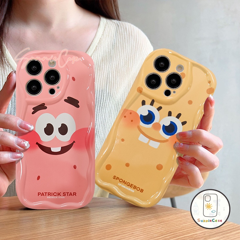 การ์ตูน Spongebob แพทริคดาวนุ่มคู่กรณีโทรศัพท์เข้ากันได้ iPhone 11 15 12 14 13 11 Pro Max 7Plus X XR XS Max 7 8 Plus SE