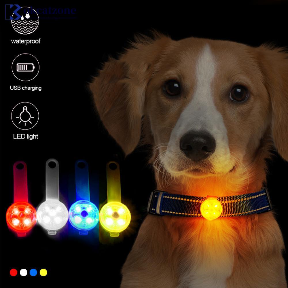 Okcatzone จี้ปลอกคอไฟกระพริบ LED ชาร์จ USB กันน้ํา กันสูญหาย สําหรับสัตว์เลี้ยง สุนัข แมว G1K7