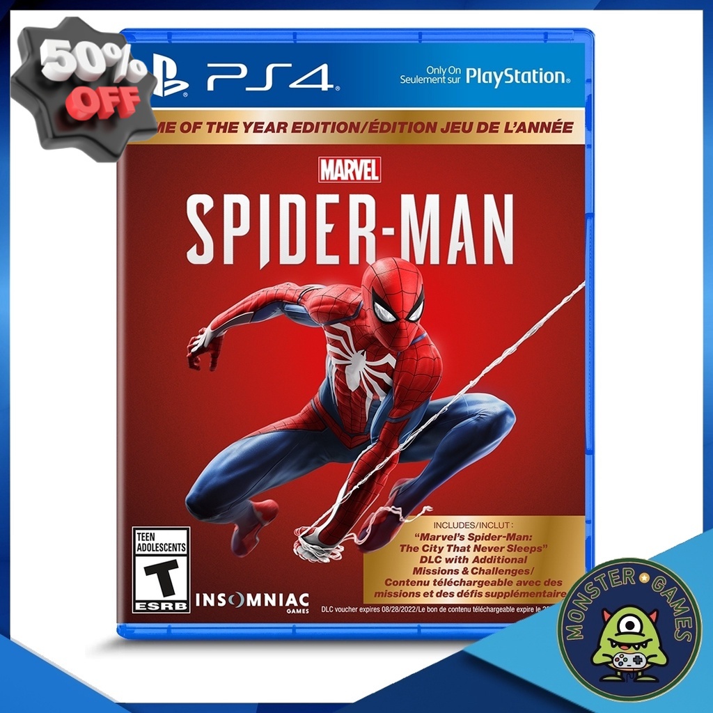 Spiderman Game of the year Ps4 Game แผ่นแท้มือ1!!!! (Spider Man  Ps4)(Spider Man Ps4) ตลับเกม/แผ่นเกม/แผ่นเกมPS/xbox